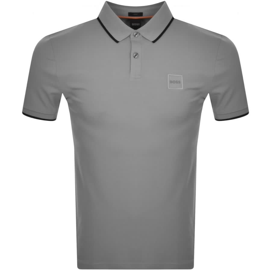 Main Product Image for BOSS Passertip Polo T Shirt Grey