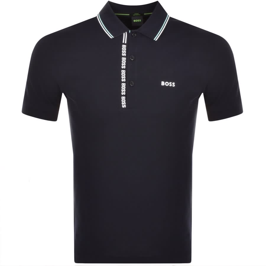 BOSS Paule 4 Jersey Polo T Shirt Navy | Mainline Menswear United States