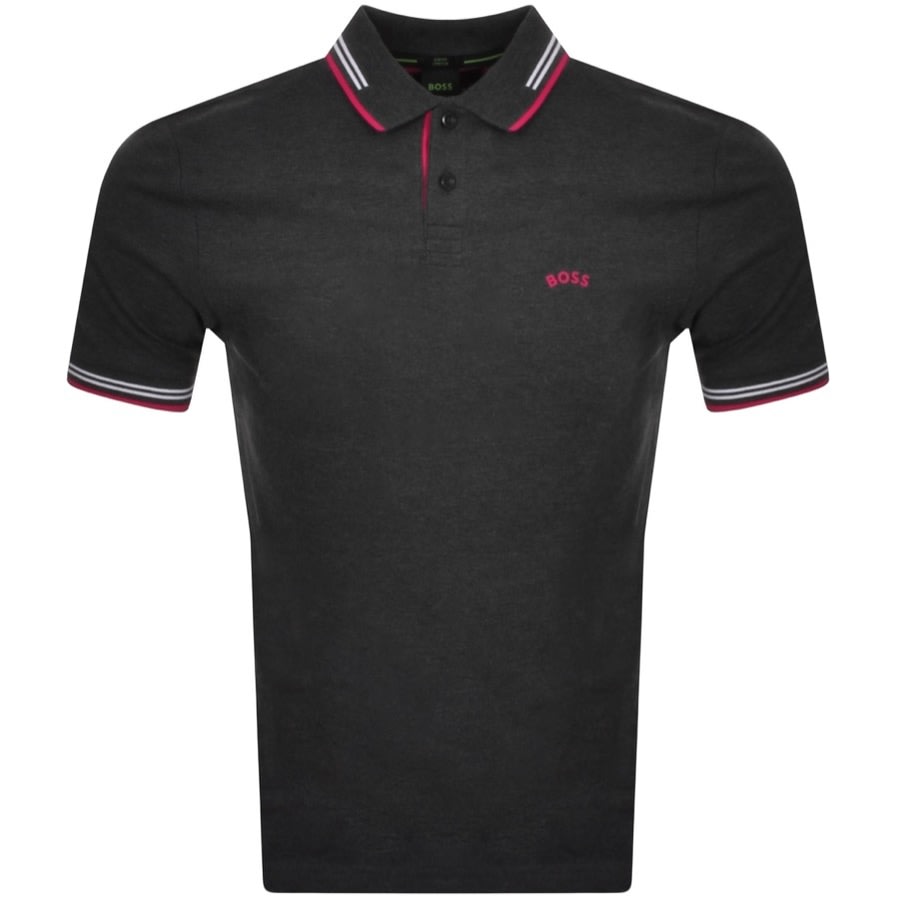 Main Product Image for BOSS Paul Curved Polo T Shirt Grey