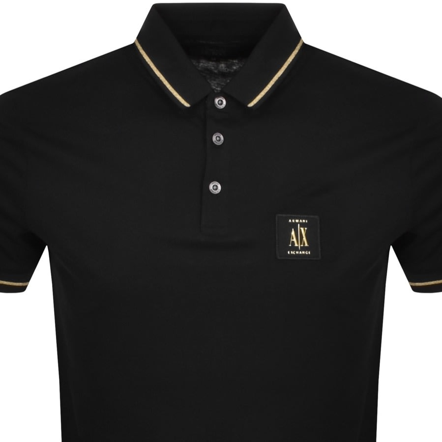 Alternative Image for ProductArmani Exchange Tipped Polo T Shirt Black2