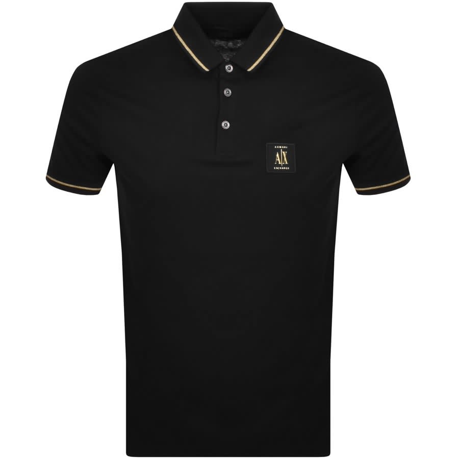 Main Product Image for Armani Exchange Tipped Polo T Shirt Black