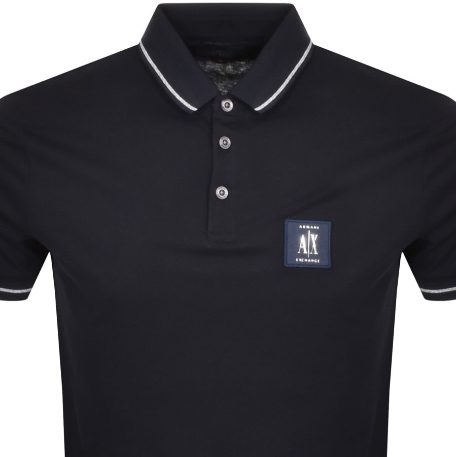 Alternative Image for ProductArmani Exchange Tipped Polo T Shirt Navy2