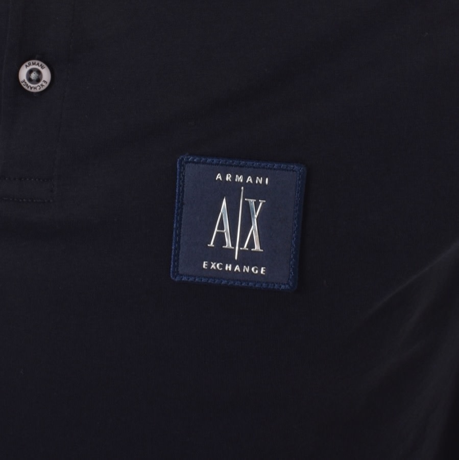 Alternative Image for ProductArmani Exchange Tipped Polo T Shirt Navy3