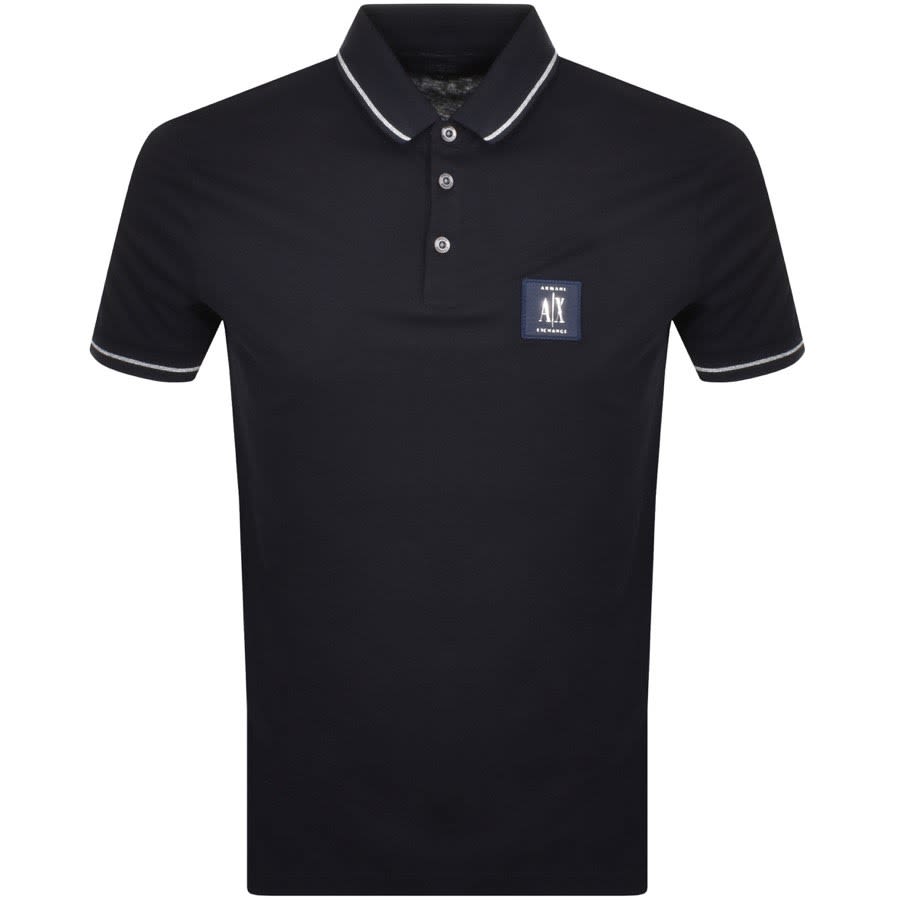Main Product Image for Armani Exchange Tipped Polo T Shirt Navy