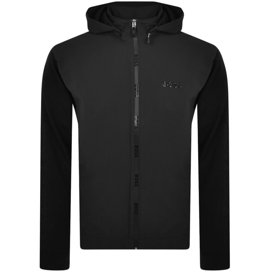 BOSS Zimor Full Zip Hoodie Black | Mainline Menswear