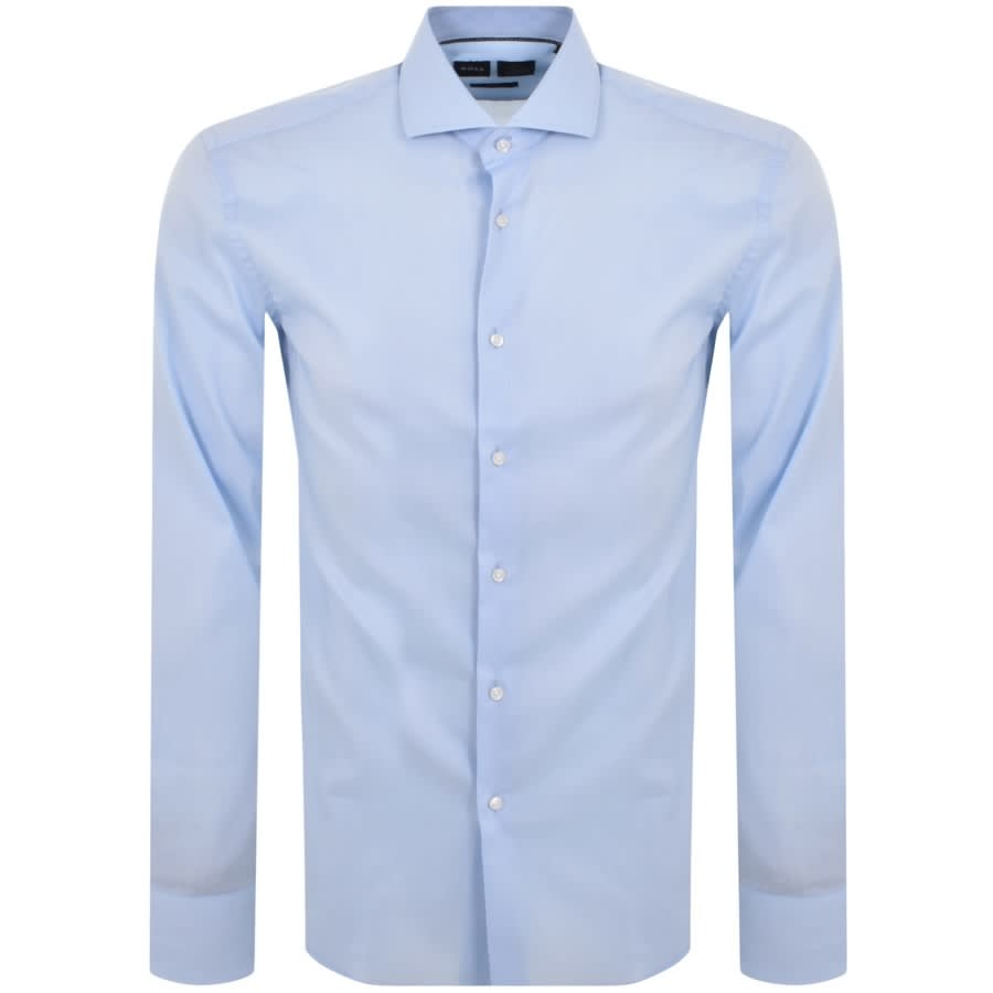 Main Product Image for BOSS P Hank Spread Long Sleeve Shirt Blue
