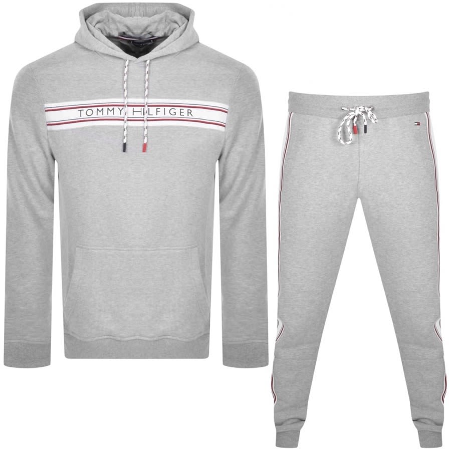Overtake Onset Compliment Tommy Hilfiger Hooded Tracksuit Grey | Mainline Menswear United States