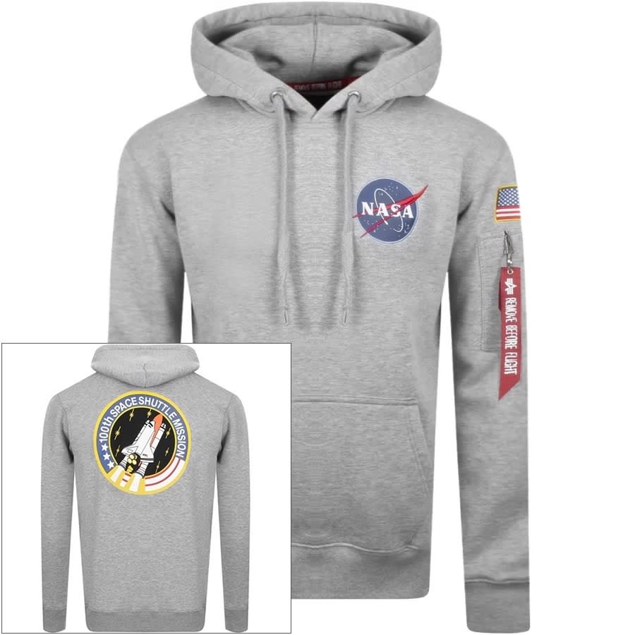 Alpha Industries Space Shuttle United Grey Menswear | Hoodie Mainline States