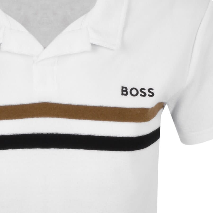 Alternative Image for ProductBOSS Terry Polo T Shirt White3