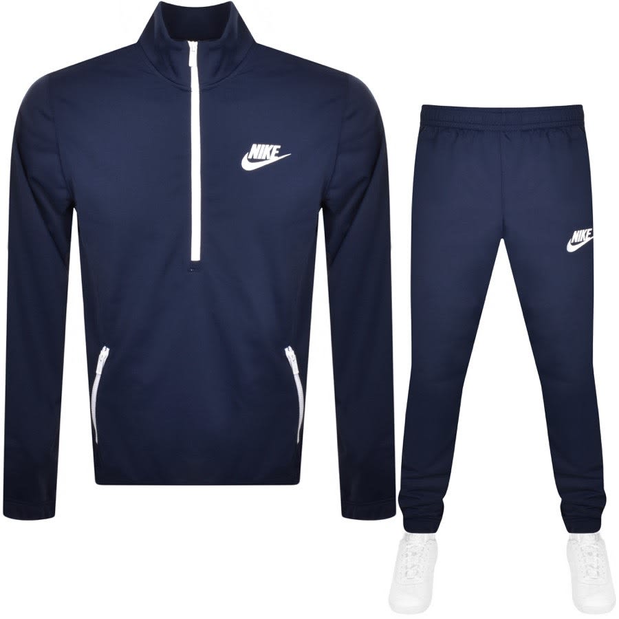 nike navy and white tracksuit