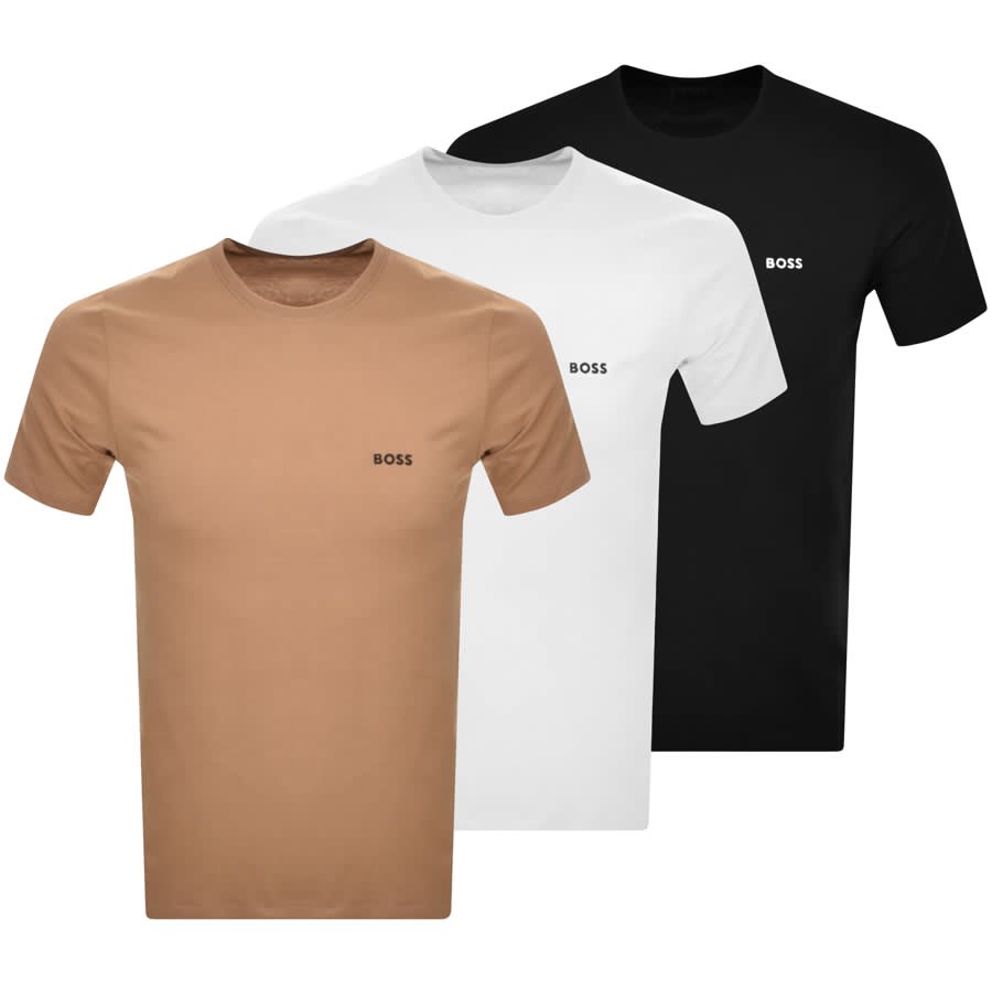 Pinpoint pyramide hente BOSS Lounge Three Pack Crew Neck T Shirts Black | Mainline Menswear United  States