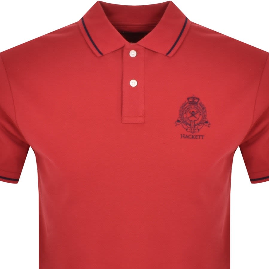 Hackett Heritage Logo Polo T Shirt in Red | Mainline Menswear United States