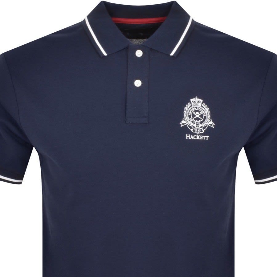 Hackett Heritage Logo Polo T Shirt In Navy | Mainline Menswear United ...