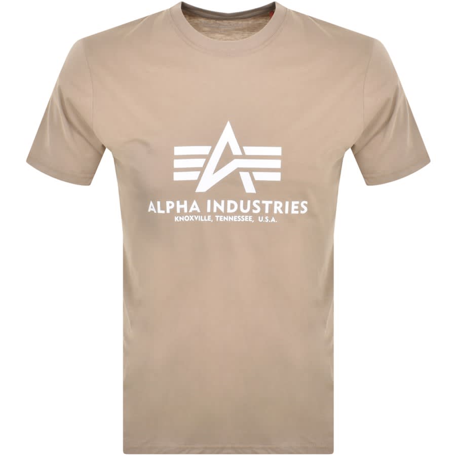 Darmen Wind Enten Alpha Industries Basic Logo T Shirt Beige | Mainline Menswear United States