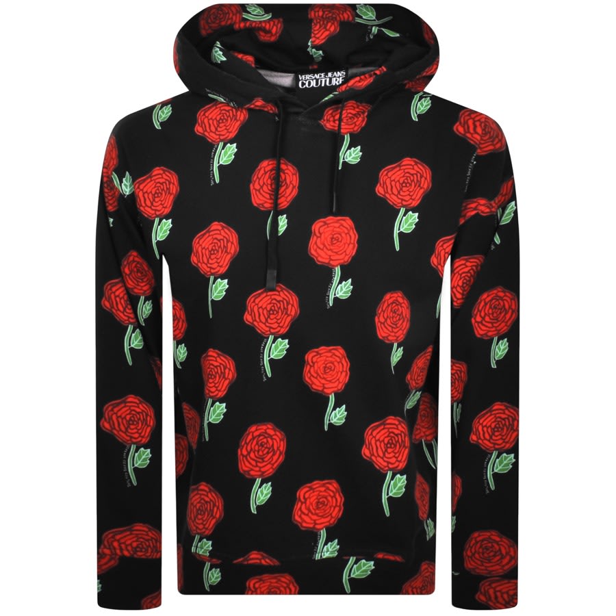 Versace Jeans Couture Roses Hoodie Black United States