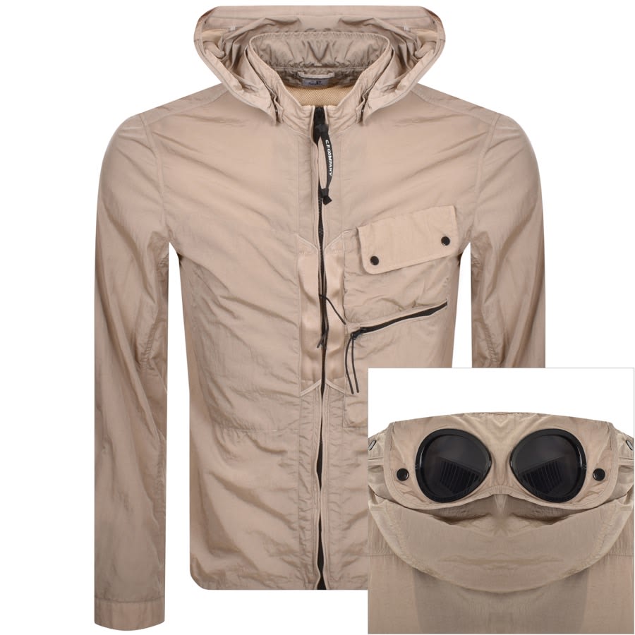 Verzwakken T Embryo CP Company Hooded Overshirt Jacket Beige | Mainline Menswear United States