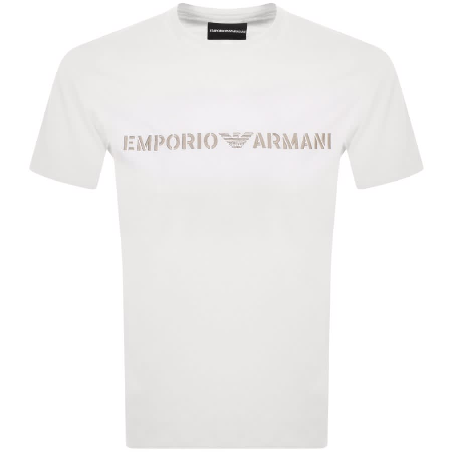 Emporio Armani Logo T Shirt White | Mainline Menswear