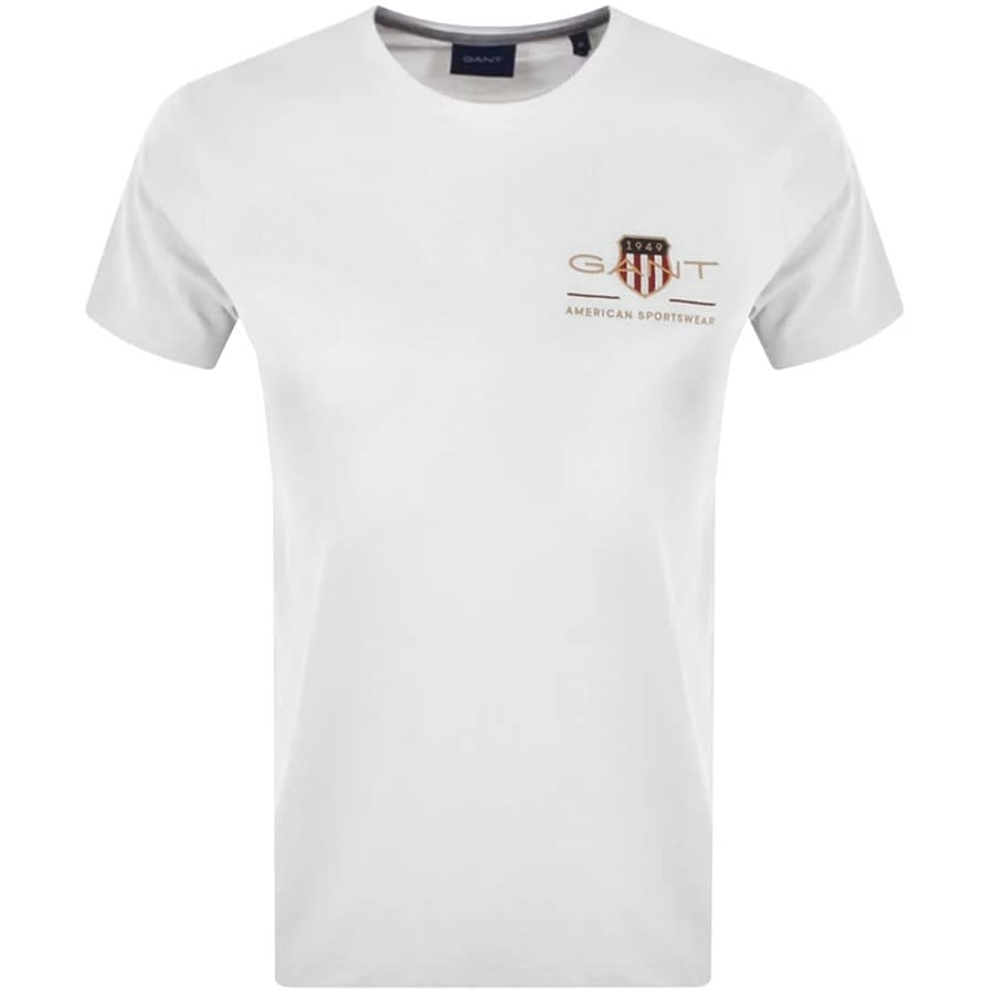 Gant Original Shield Crest Shirt White Mainline Menswear United