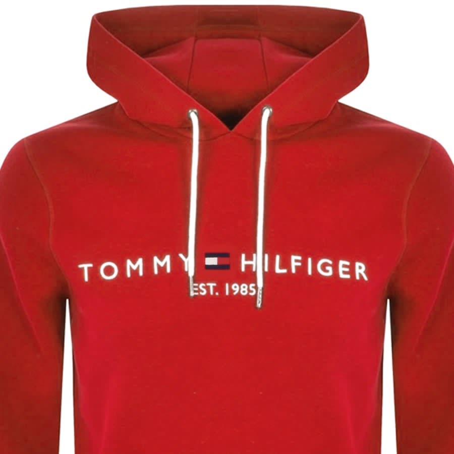 Red tommy hilfiger hoodies Clearance