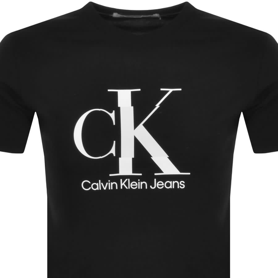 Calvin Klein Jeans Monologo T Shirt Black | Mainline Menswear