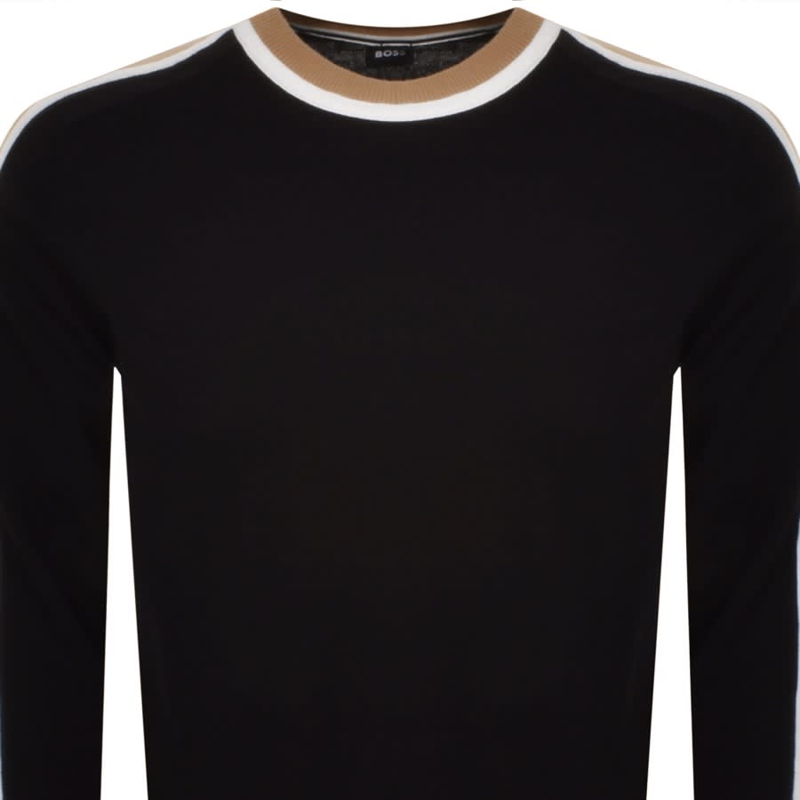 BOSS Gabbano Knit Jumper Black Mainline Menswear