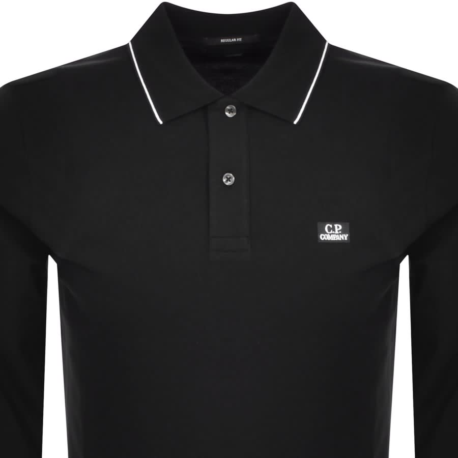 CP Company Long Sleeve Polo T Shirt Black Mainline Menswear Denmark