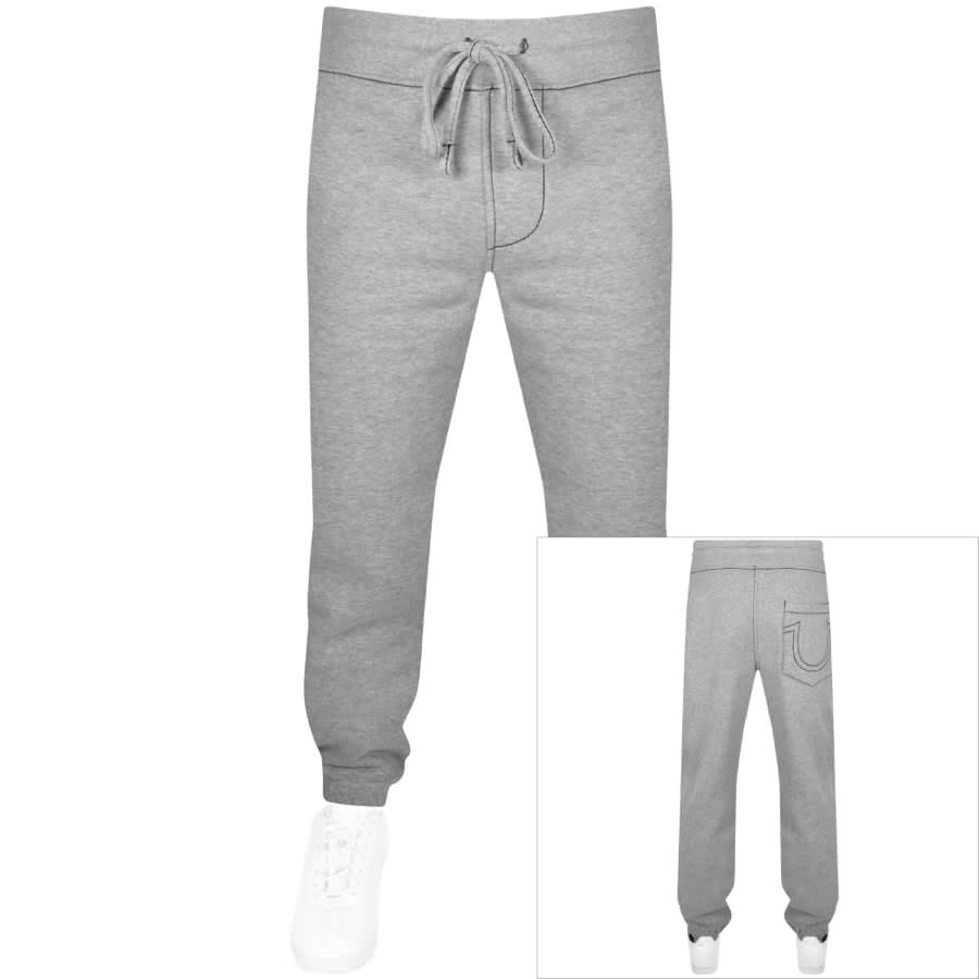 True Religion Big T Jogging Bottoms Grey | Mainline Menswear