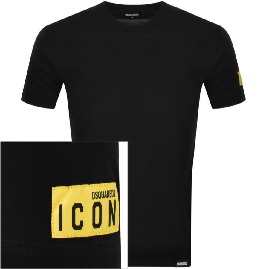 Verwoesten zijde vervorming DSQUARED2 Icon Logo T Shirt Black | Mainline Menswear United States