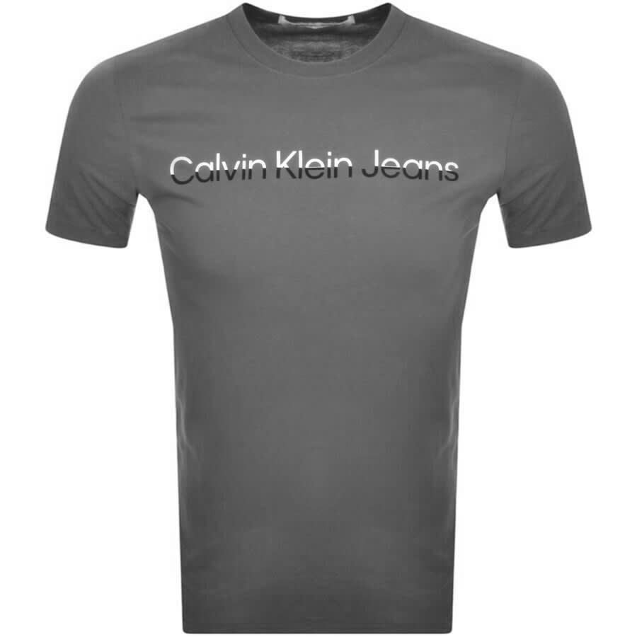 Overtekenen Onhandig atmosfeer Calvin Klein Jeans Institutional Logo T Shirt Grey | Mainline Menswear  United States