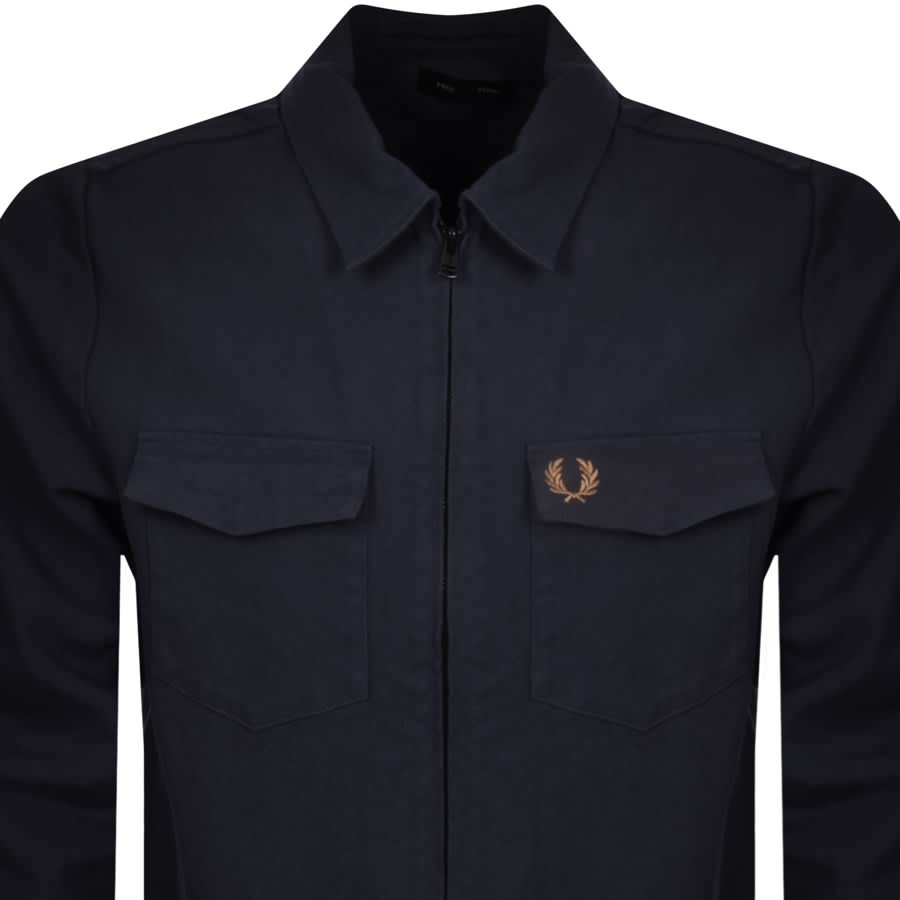 Fred Perry Heavy Twill Overshirt Navy