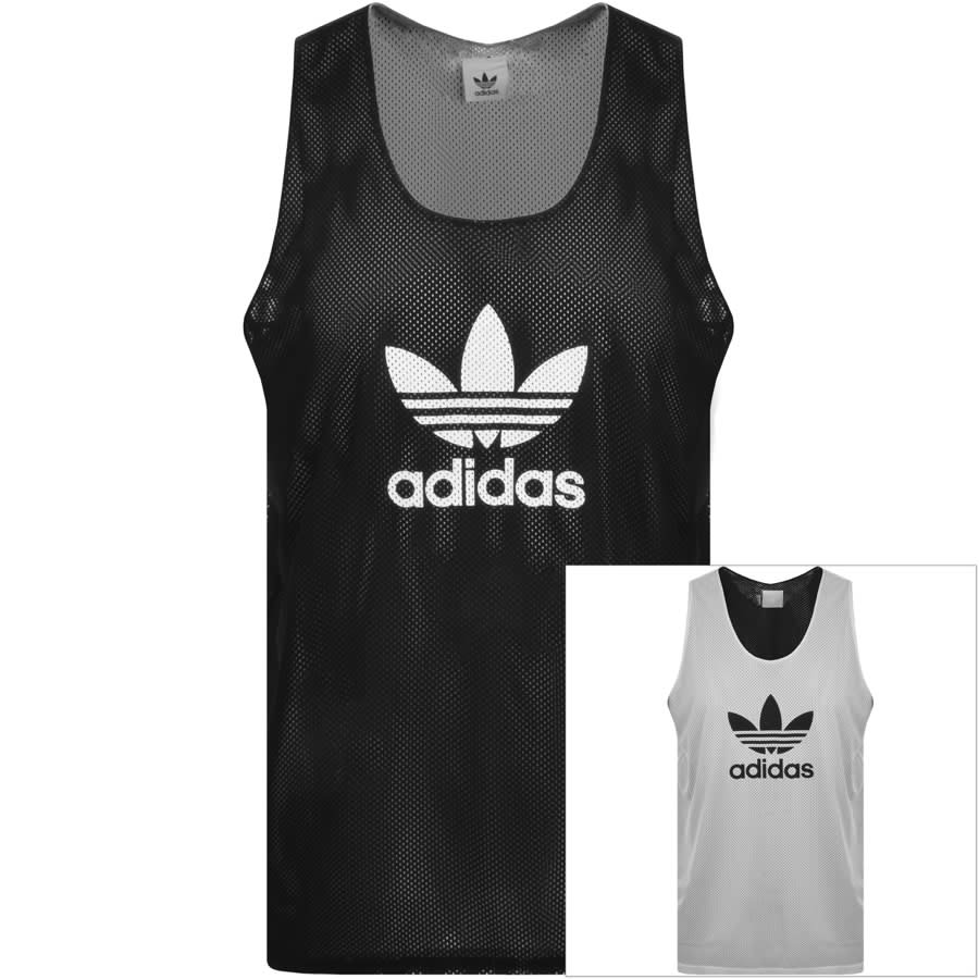 adidas Classics Basketball Trefoil Vest Menswear States Mainline United Black 