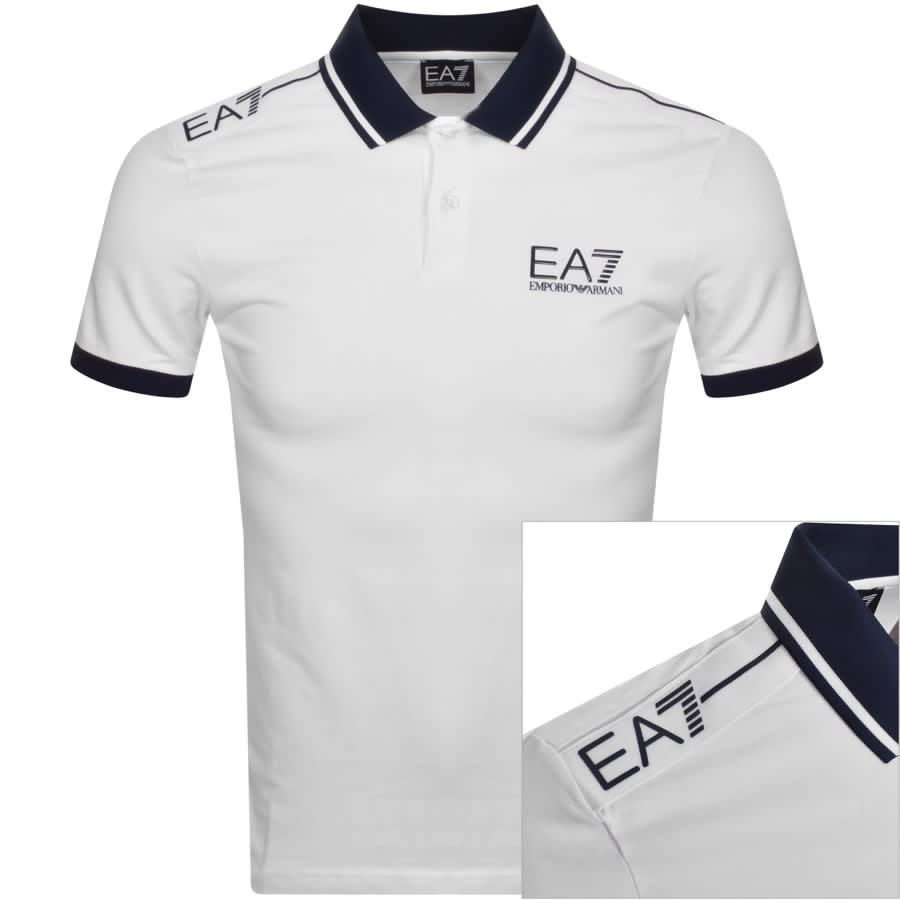 dagsorden omhyggeligt Uretfærdighed EA7 Emporio Armani Polo T Shirt White | Mainline Menswear United States