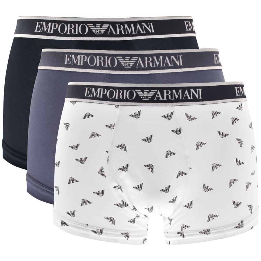 Emporio Armani Underwear 3 Pack Boxer Trunks | Mainline Menswear Australia
