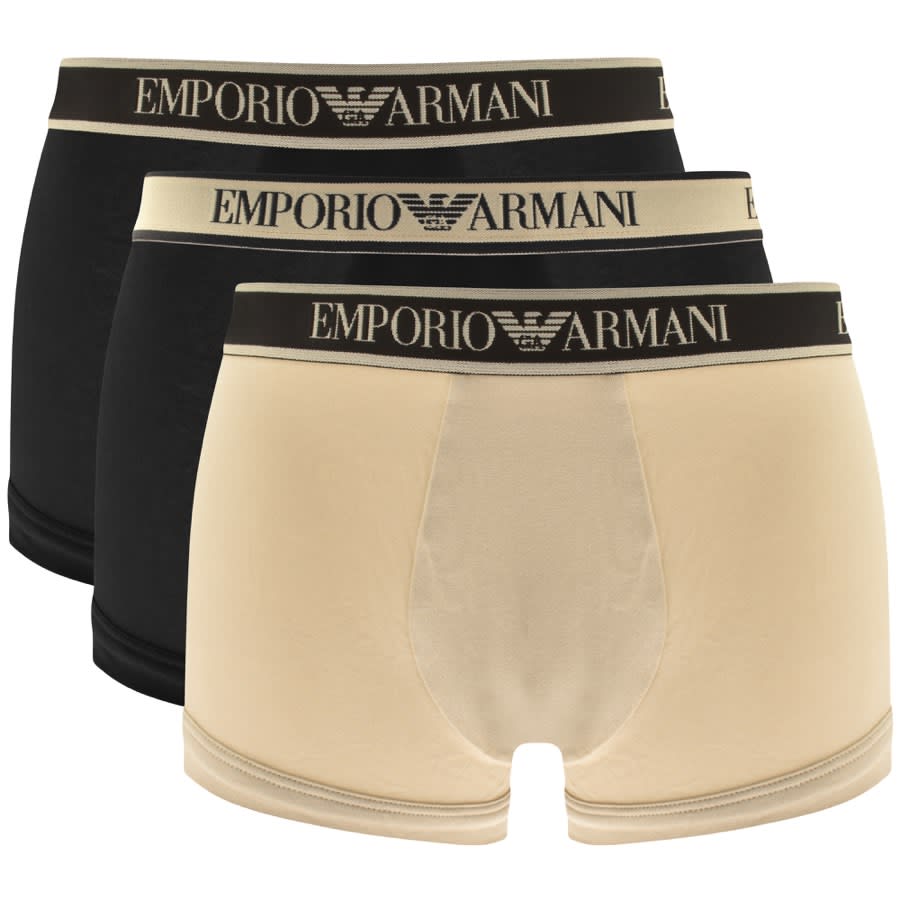 Emporio Armani Underwear 3 Pack Trunks Black | Mainline Menswear United  States