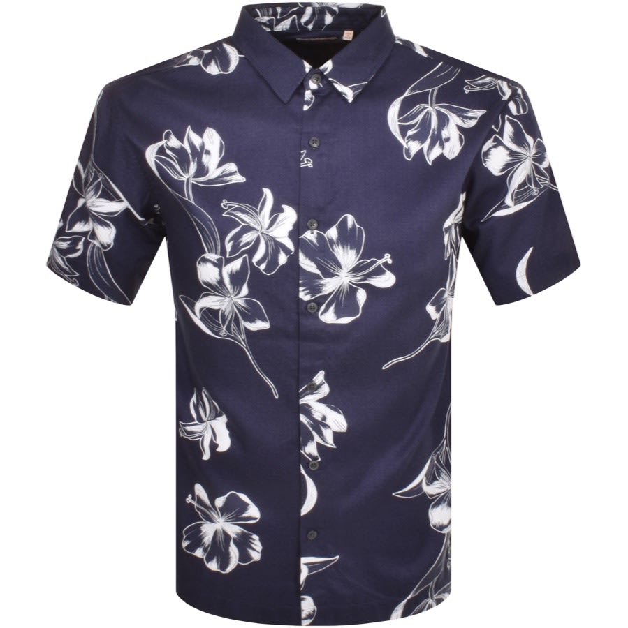troosten ei Artistiek Superdry Hawaiian Short Sleeved Shirt Navy | Mainline Menswear United States