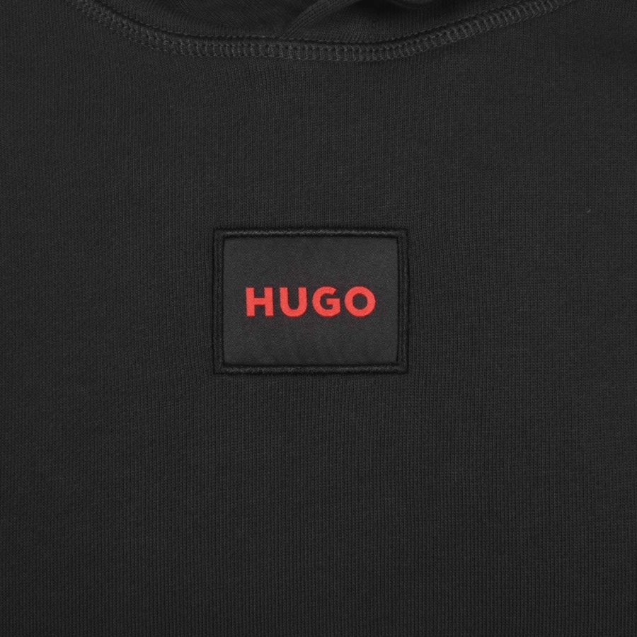 HUGO Dresley232 Short Sleeve Hoodie Black | Mainline Menswear