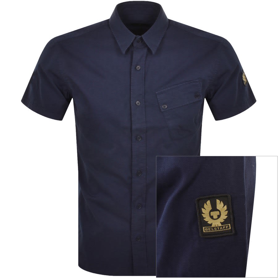 Wolkenkrabber antwoord Offer Belstaff Short Sleeved Pitch Shirt Navy | Mainline Menswear United States