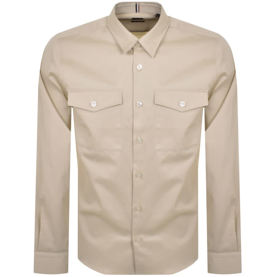 BOSS Nathan Overshirt Cream | Mainline Menswear