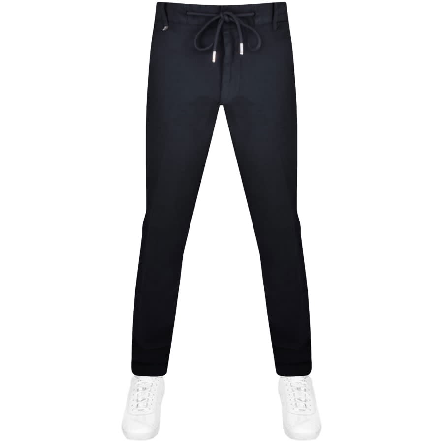 BOSS Kane Slim Tapered Trousers Navy | Mainline Menswear