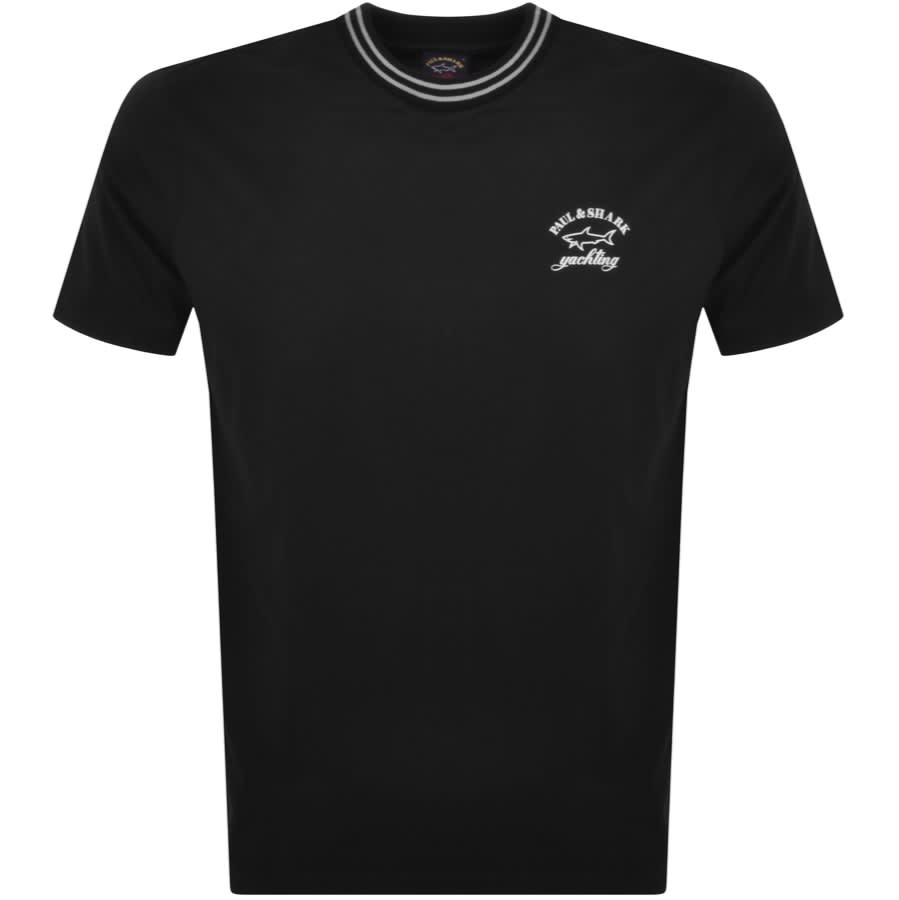 Paul And Shark Logo T Shirt Black