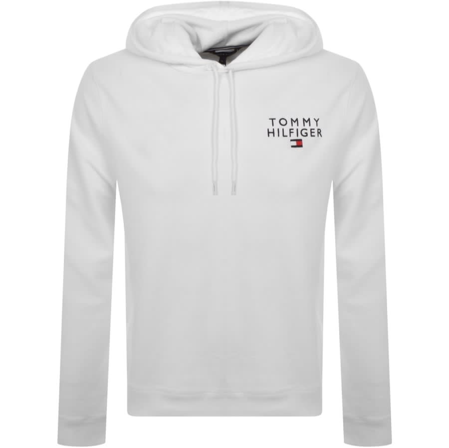 Elegance stout gentagelse Tommy Hilfiger Logo Hoodie White | Mainline Menswear Denmark