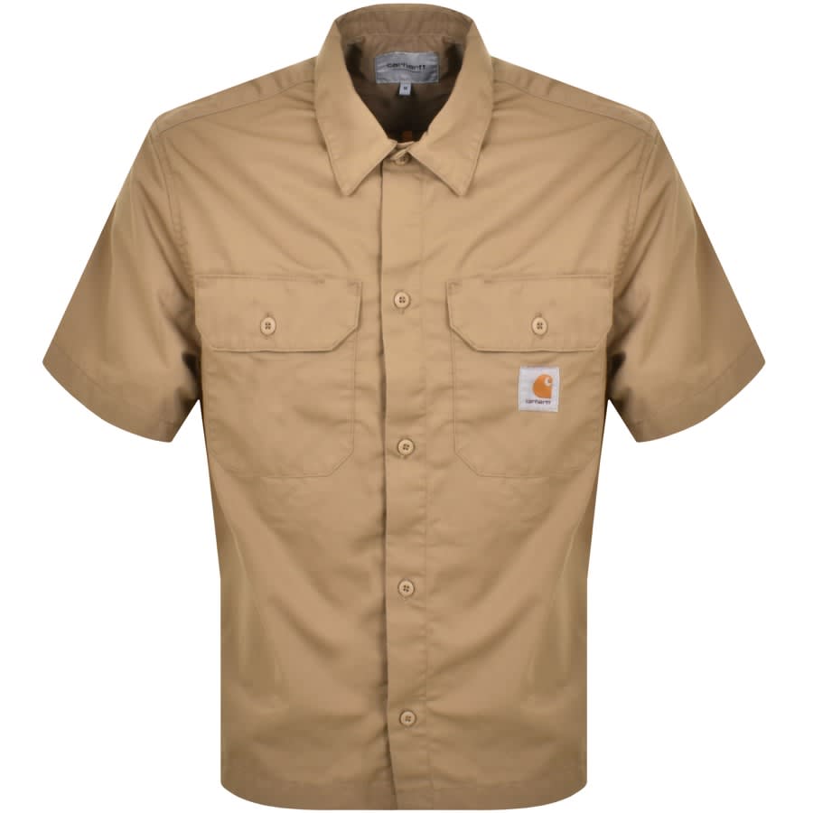 Carhartt WIP Men's Craft Short Sleeve Shirt - Brown - Casual Shirts