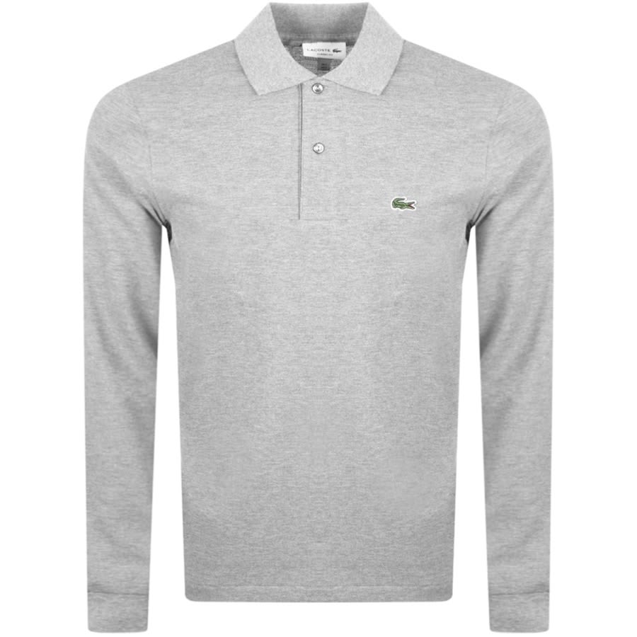 Lacoste Long Sleeved Polo Shirt Grey | Mainline Menswear United States