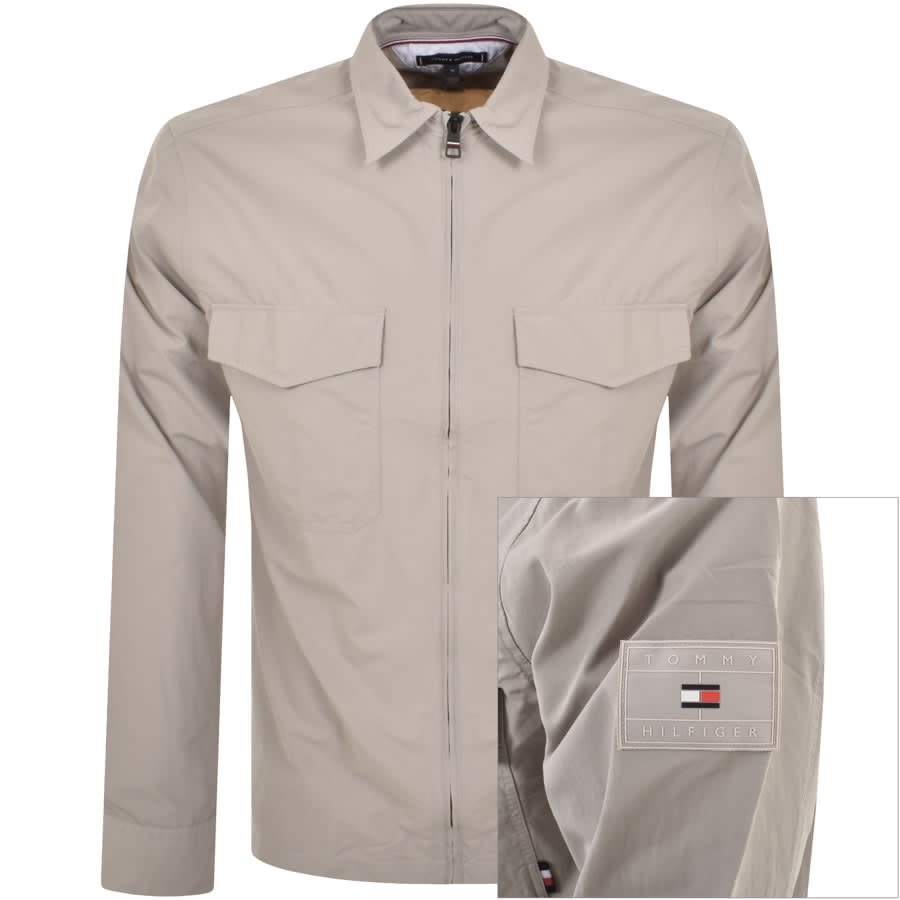 Produktionscenter Skorpe Forkæle Tommy Hilfiger Paper Touch Overshirt Grey | Mainline Menswear United States