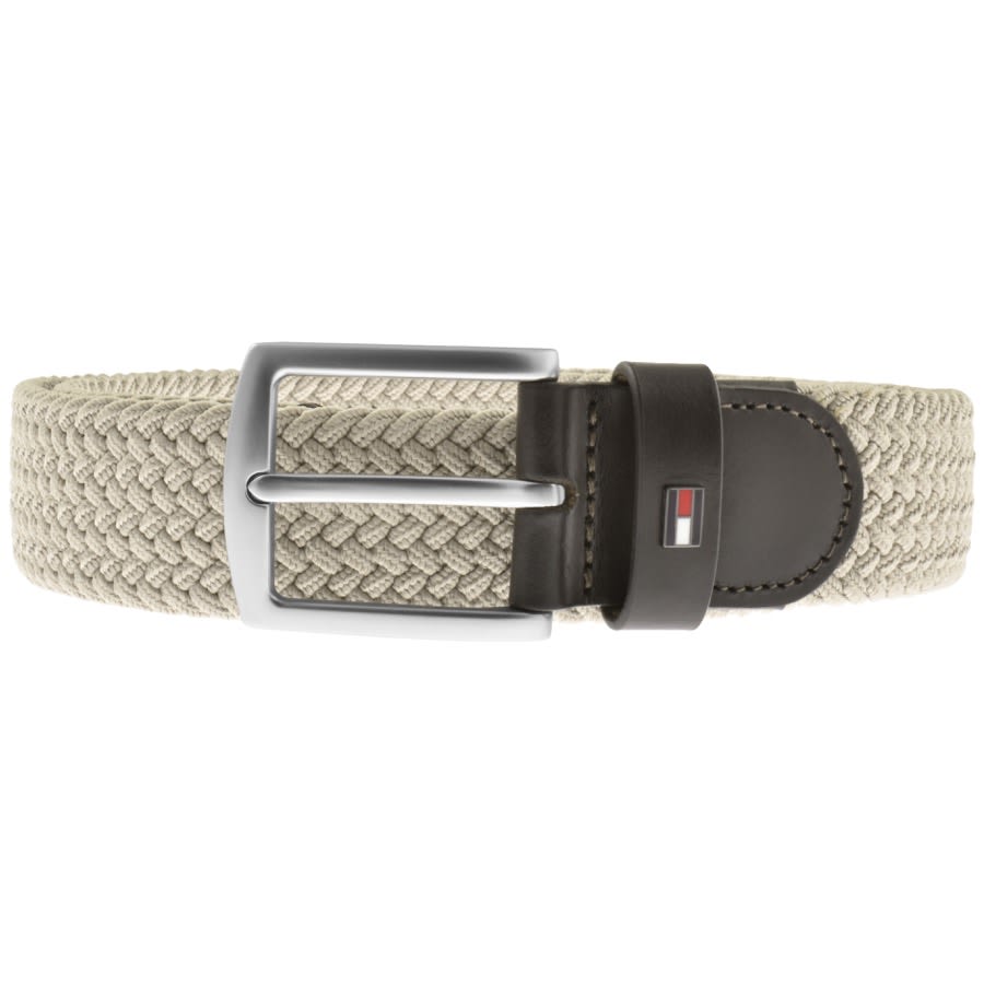 Tommy Hilfiger Denton Elastic Braided Belt Beige | Mainline Menswear States