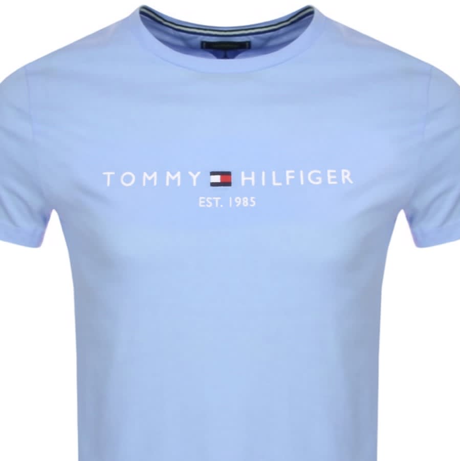 Tommy Hilfiger Logo T Shirt Blue | Mainline Menswear United States