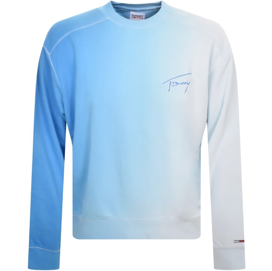 Vandre Soaked Erasure Tommy Jeans Dip Dye Sweatshirt Blue | Mainline Menswear United States