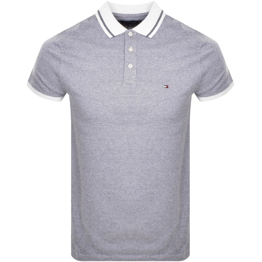 Tommy Hilfiger Mouline Tipped Polo T Shirt Navy | Mainline Menswear  Australia