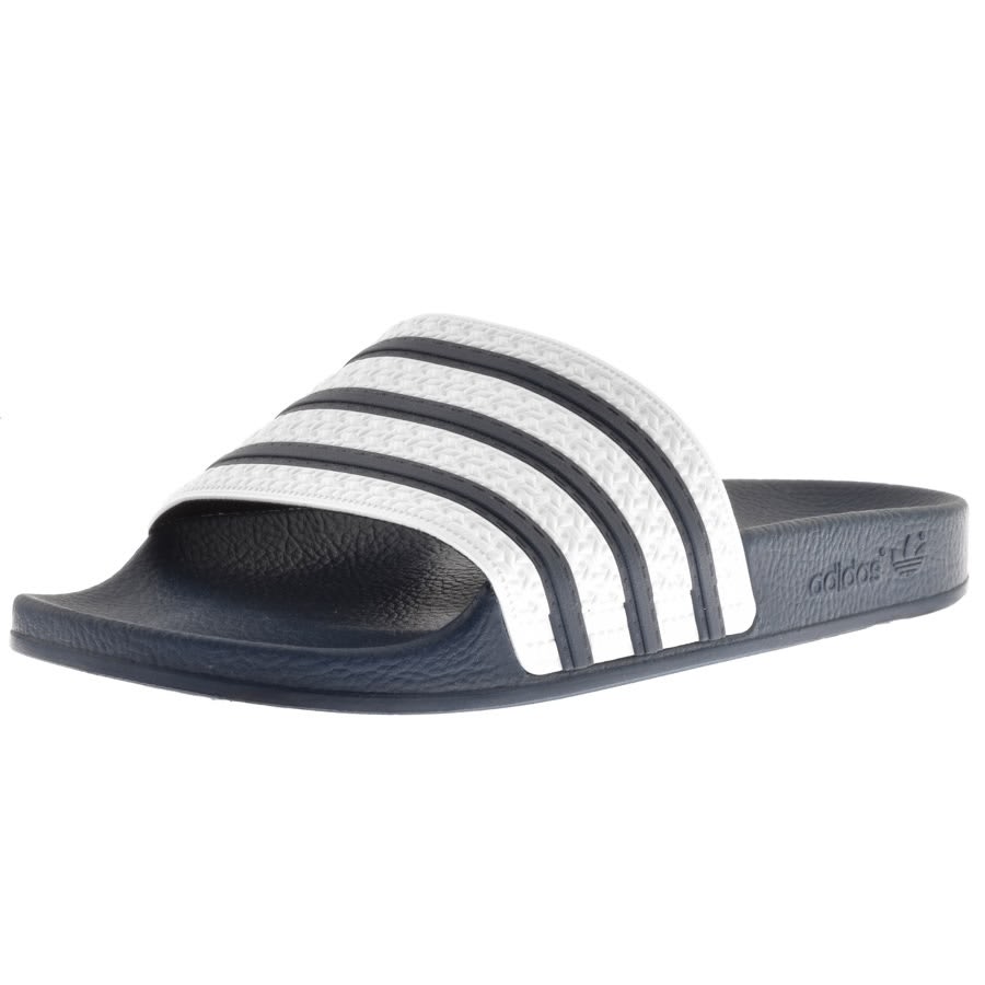 Adidas navy sliders clearance