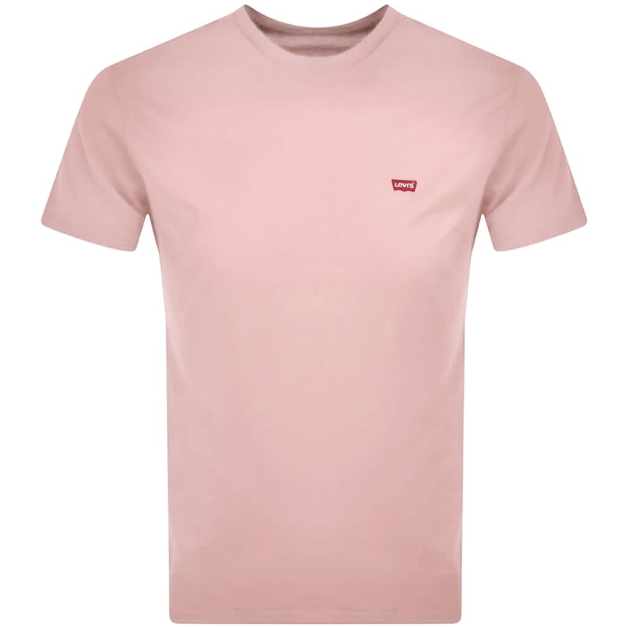 Levis Original Crew Neck Logo T Shirt Pink | Mainline Menswear Australia